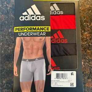 Adidas Men's Boxer Briefs - Red, Black, and Gray